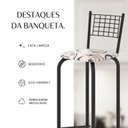 Ver imagem 7 de Kit com 2 Banquetas Tubular Iza 96x36x41 cm Preto