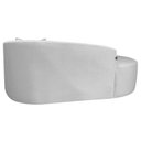 Ver imagem 6 de Recamier Curvo Orgânico 200cm 3 Lugares Lado Esquerdo para Sala de Estar Bouclé Londres Branco