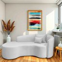 Ver imagem 1 de Recamier Curvo Orgânico 200cm 3 Lugares Lado Esquerdo para Sala de Estar Bouclé Londres Branco