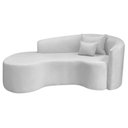 Ver imagem 2 de Recamier Curvo Orgânico 200cm 3 Lugares Lado Esquerdo para Sala de Estar Bouclé Londres Branco
