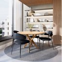 Ver imagem 1 de Conjunto Sala de Jantar Mesa Lisboa Madeira Maciça com 4 Cadeiras Bless