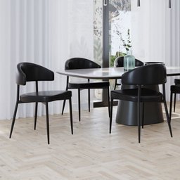 Conjunto Sala de Jantar Mesa Lisboa Madeira Maciça com 4 Cadeiras Bless - 12