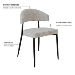 Conjunto Sala de Jantar Mesa Lisboa Madeira Maciça com 4 Cadeiras Bless - 14