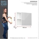 Ver imagem 4 de Espelho Para Banheiro Aço Ameixa 60 Cozimax Branco