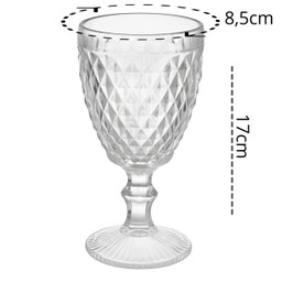 Jogo com 6 Taças Crave de Vidro Transparente de Agua ou Suco 320ml - 2