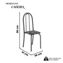 Ver imagem 4 de Kit 4 Cadeiras Tubular Iris B 96x36x41 cm Prata/Preto/Mart