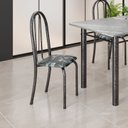 Ver imagem 3 de Kit 4 Cadeiras Tubular Iris B 96x36x41 cm Prata/Preto/Mart
