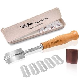 Faca de Pão Curvada Estilo Ocidental Walfos, Faca para Cortar Pão Booba - 1