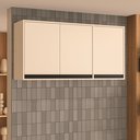 Ver imagem 1 de Armário Aéreo 3 Portas Creme Koya 29cm x 120cm Bege