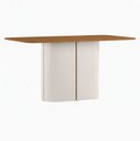 Ver imagem 1 de Mesa Sala de Jantar 100% MDF Tampo sem Vidro 160cm Serena Branco/Off White/Ype