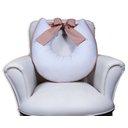 Ver imagem 1 de Almofada Amamentação com Laço - Branca com Rosê