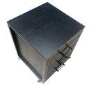 Ver mais imagens de Gaveteiro / Mesa de Cabeceira Modelo Industrial de Ferro e Madeira - 3 Gavetas e 4 Rodízios - Preto