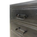 Ver imagem 4 de Gaveteiro / Mesa de Cabeceira Modelo Industrial de Ferro e Madeira - 3 Gavetas e 4 Rodízios - Preto