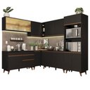 Ver imagem 3 de Armário de Cozinha Completa de Canto 452cm Preto Reims Madesa XA01