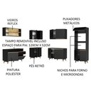 Ver imagem 5 de Armário de Cozinha Completa de Canto 452cm Preto Reims Madesa XA01
