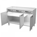 Ver imagem 2 de Balcão de Cozinha em Aço Star New 3 Portas 2 Gavetas Branco - Telasul