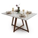 Ver imagem 3 de Mesa de Jantar Liana com Vidro Mmj-as As-castanho Claro/off White Laca 1,35m