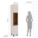 Ver imagem 5 de Paneleiro 2 Portas 2 Nichos Creme Koya 214 cm Bege