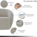 Ver imagem 3 de Conjunto 1 Sofá Living 160cm e 1 Poltrona Decorativa Sala de Estar Íbis Encosto Fixo Bouclê Cinza G3