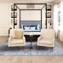 Ver imagem 4 de Tapete para Sala Soft Abstrato Azul 2,00x2,50m - Qaza