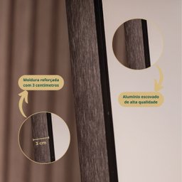Espelho Grande Retangular com Moldura Metal Corpo Inteiro 170 X 70 Cm C/suporte de Chão - 4