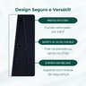 Espelho Grande Retangular com Moldura Preta Corpo Inteiro 170x70cm C/suporte de Chão Provador - 2