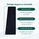 Ver imagem 2 de Espelho Grande Retangular com Moldura Preta Corpo Inteiro 170x70cm C/suporte de Chão Provador
