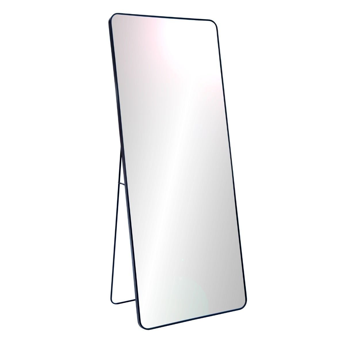 Espelho Grande Retangular com Moldura Metal Corpo Inteiro 170 X 70 Cm C/suporte de Chão