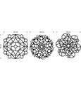 Ver imagem 2 de Trio de Mandalas Decorativas 39cm - Placas Mdf 3mm Preto - Decoração para Parede