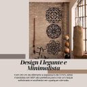 Ver imagem 3 de Trio de Mandalas Decorativas 39cm - Placas Mdf 3mm Preto - Decoração para Parede