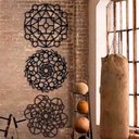 Ver imagem 1 de Trio de Mandalas Decorativas 39cm - Placas Mdf 3mm Preto - Decoração para Parede