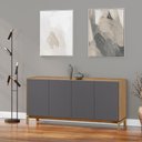 Ver imagem 2 de Armário Multiuso para Escritório em Madeira Maciça e MDF Barcelona	