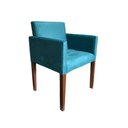 Ver imagem 4 de Kit 6 Poltronas Nina Estilo Retrô Tecido Suede Ideal para Sala de Estar - Azul Turquesa - Cor: Azul