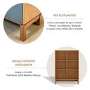 Ver mais imagens de Cristaleira 2 Portas 115cm 100% Madeira Maciça Barcelona