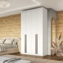 Ver imagem 1 de Guarda Roupa Solteiro 4 Portas 100% MDF Vicenzo