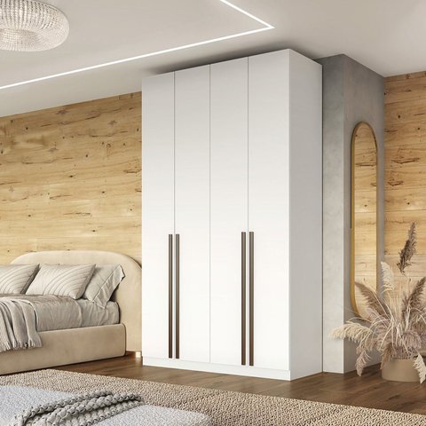 Guarda Roupa Solteiro 4 Portas 100% MDF Vicenzo