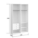 Ver imagem 5 de Guarda Roupa Solteiro 4 Portas 100% MDF Vicenzo