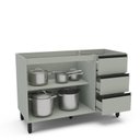 Ver imagem 3 de Balcão de Cozinha 2 Portas 3 Gavetas sem Tampo Oliva Koya Verde