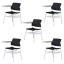 Ver imagem 1 de Kit 5 Carteiras Escolar Cadeira com Prancheta e Suporte para Livros Movie