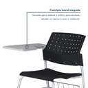 Ver imagem 7 de Kit 5 Carteiras Escolar Cadeira com Prancheta e Suporte para Livros Movie