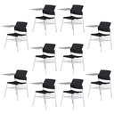 Ver imagem 1 de Kit 10 Carteiras Escolar Cadeira com Prancheta e Suporte para Livros Movie