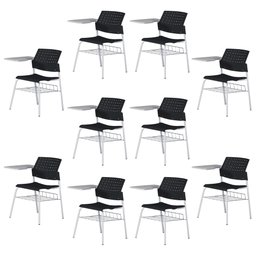 Kit 10 Carteiras Escolar Cadeira com Prancheta e Suporte para Livros Movie - 1