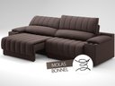 Ver imagem 6 de Sofá com Porta Copos e Carregador Usb Retrátil e Reclinável Murano 2,00m Velosuede Chocolate -