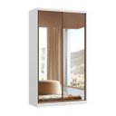 Ver imagem 1 de Guarda Roupa Solteiro 2 Portas de Espelho 1,38m Altezza Belmax:branco