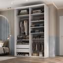 Ver imagem 1 de Closet Solteiro 100% MDF 139,5cm 2 Gavetas Moutier Branco