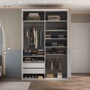 Ver imagem 5 de Closet Solteiro 100% MDF 139,5cm 2 Gavetas Moutier Branco