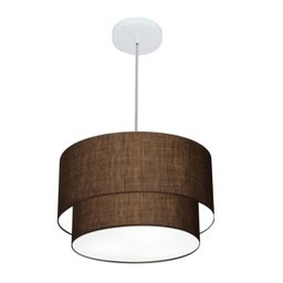 Pendente Cilíndrico Café MJ-4160 Para Mesa de Jantar e Estar - 1