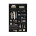 Ver imagem 2 de Closet Solteiro 100% Mdf 139,5cm 2 Gavetas Moutier