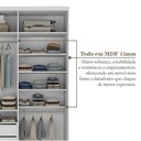 Ver imagem 7 de Closet Solteiro 100% MDF 139,5cm 2 Gavetas Moutier Preto