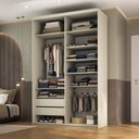 Ver imagem 1 de Closet Solteiro 100% MDF 139,5cm 2 Gavetas Moutier Bege/Panna